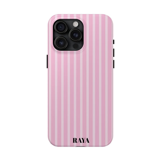 Vintage Pink Stripe Print